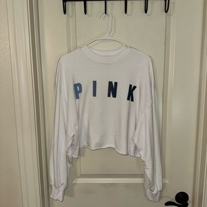 Pink crew crop long sleeve